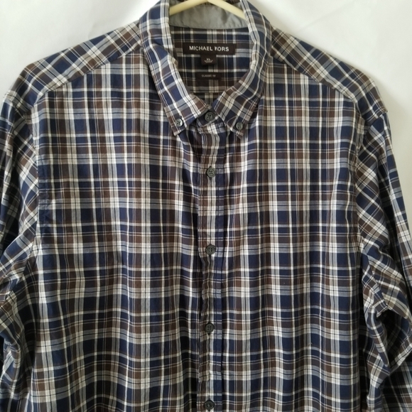 Michael Kors Long Sleeve Button Down Classic Shirt XL - Picture 3 of 8